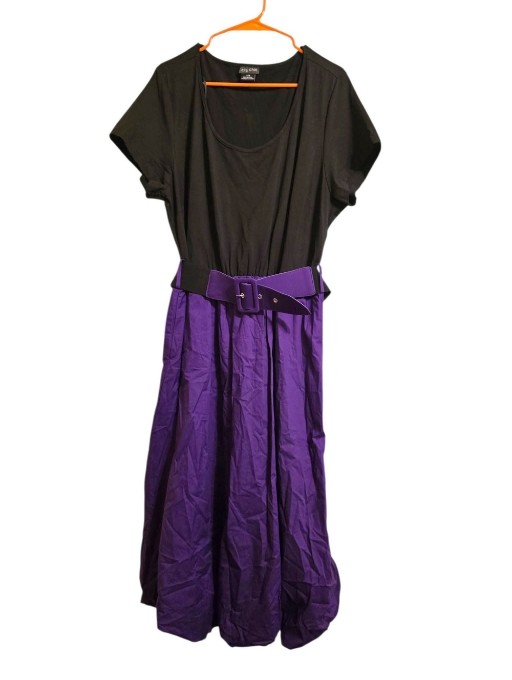 Vintage | Y2K Purple & Black Fit And Flare